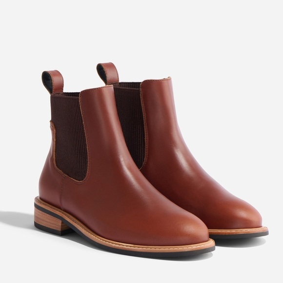 Nisolo Boots Carmen Chelsea Ankle Booties Brown Leather Size 7.5 - Picture 1 of 11